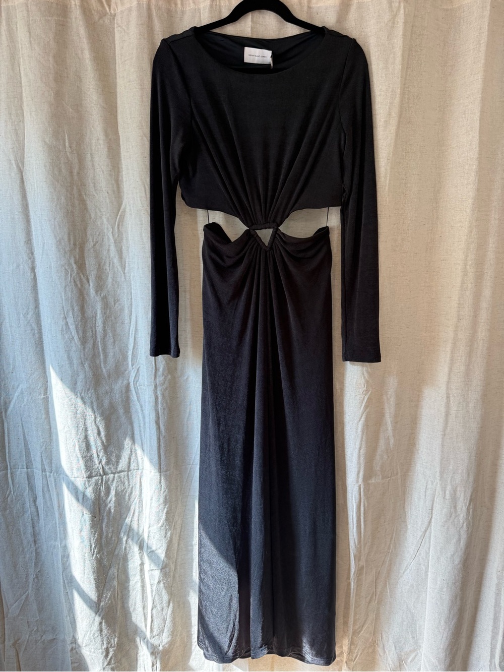 Significant Other Long Sleeve Black Cutout Maxi Dress NWT - Picture 1 of 3